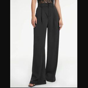 Oversized High Waisted Pleat Front Trousers